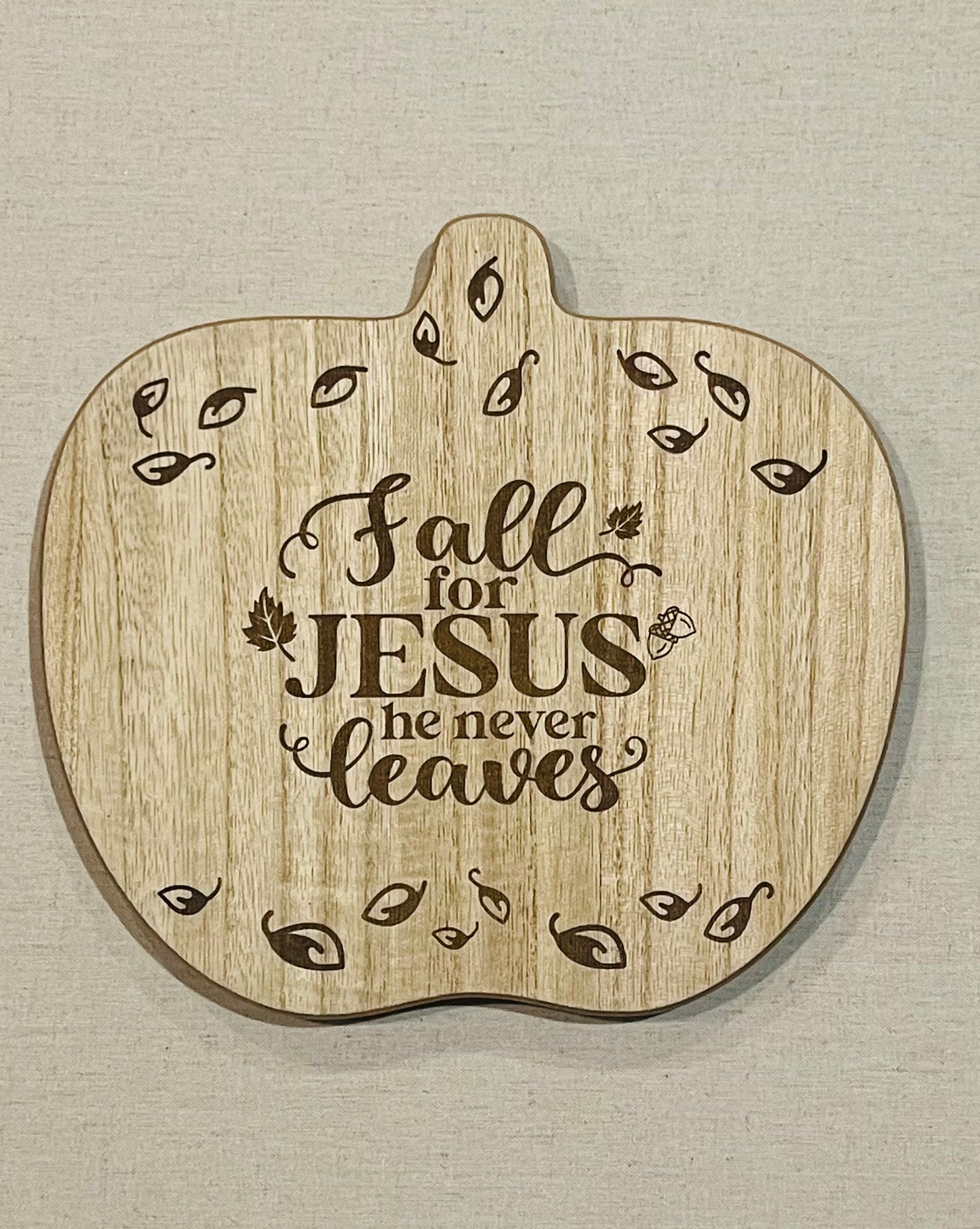 Fall for Jesus Pumpkin Shaped Lazy Susan