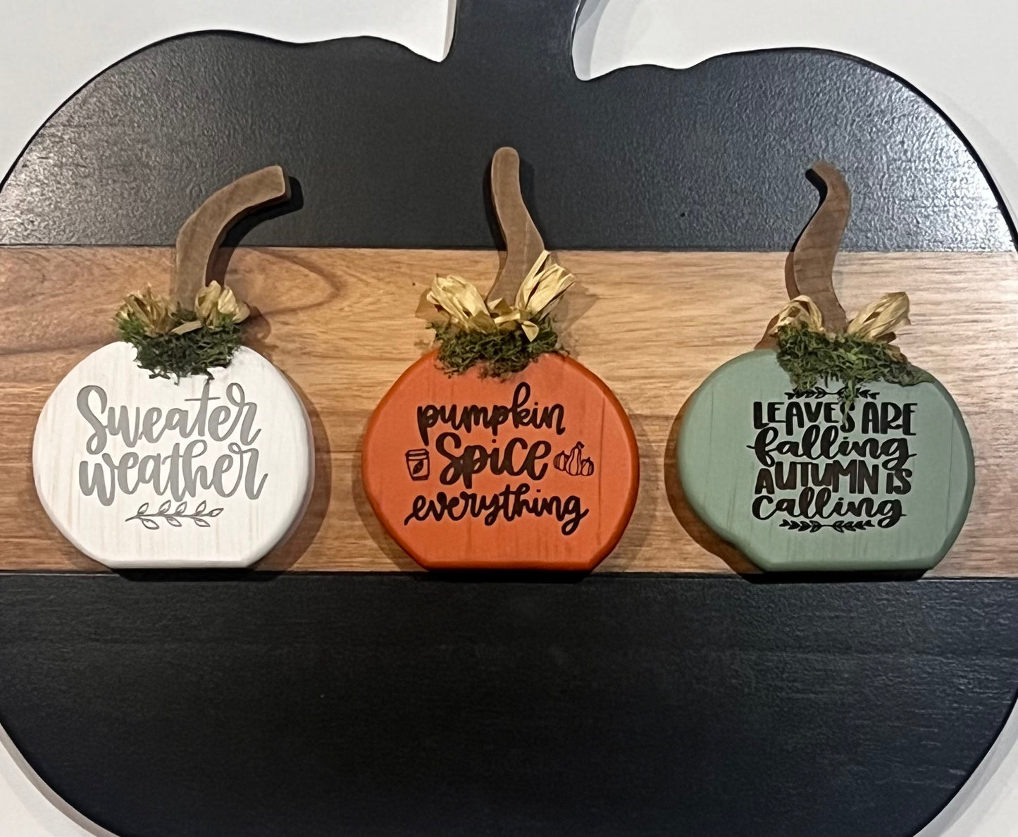 Set of Three Pumpkins